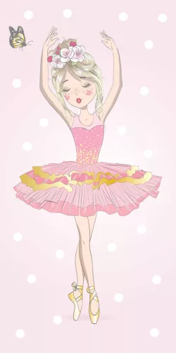 Balett, Balerina Dance fürdőlepedő, strand törölköző 70x140cm