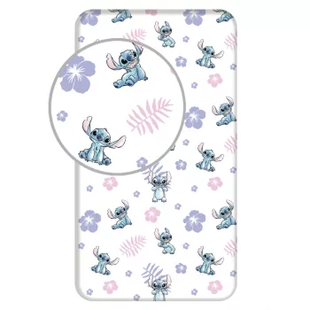   Disney Lilo és Stitch, A csillagkutya White gumis lepedő 90x200 cm