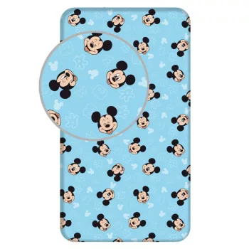 Disney Mickey Funny Head gumis lepedő 90x200 cm