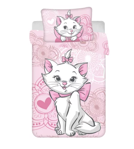 Disney Marie Aristocat gyerek, ovis ágyneműhuzat 100×135 cm, 40×60 cm