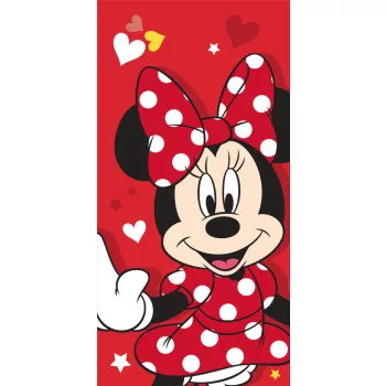   Disney Minnie Red heart fürdőlepedő, strand törölköző 70x140cm