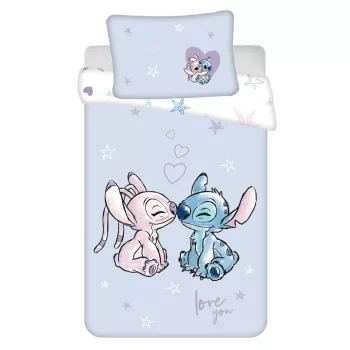   Disney Lilo és Stitch, A csillagkutya Purple gyerek, ovis ágyneműhuzat 100×135 cm, 40×60 cm
