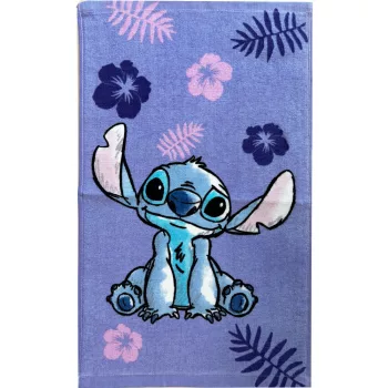   Disney Lilo és Stitch, a csillagkutya Purple kéztörlő, arctörlő, törölköző 30x50cm