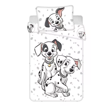   Disney 101 Kiskutya White gyerek, ovis ágyneműhuzat 100×135cm, 40×60 cm