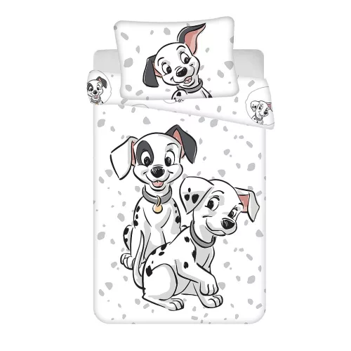 Disney 101 Kiskutya White gyerek, ovis ágyneműhuzat 100×135cm, 40×60 cm