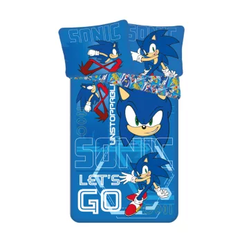  Sonic a sündisznó Let's go ágyneműhuzat 140×200cm, 70×90 cm