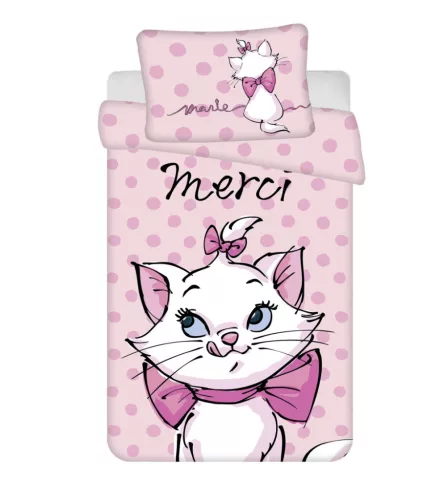 Disney Marie cica Merci gyerek, ovis ágyneműhuzat 100×135 cm, 40×60 cm