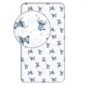   Disney Lilo és Stitch, A csillagkutya Ohana White gumis lepedő 90x200 cm