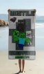 Minecraft Hostile Behaviour fürdőlepedő, strand törölköző 70x140cm