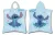 Disney Lilo és Stitch, A csillagkutya Blue strand törölköző poncsó 50x115 cm