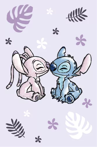 Disney Lilo és Stitch, A csillagkutya Purple polár takaró 100x150cm