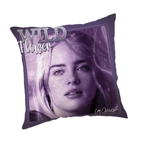 Billie Eilish Wild Flower párna, díszpárna 40x40 cm