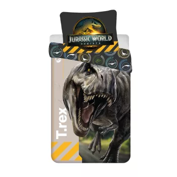 Jurassic World T-Rex ágyneműhuzat 140×200cm, 70×90 cm