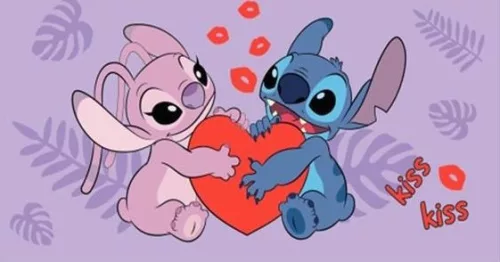 Disney Lilo és Stitch, A csillagkutya Kiss fürdőlepedő, strand törölköző 70x140cm