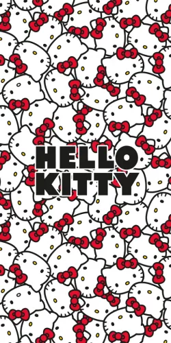Hello Kitty Red Bows fürdőlepedő, strand törölköző 70x140cm