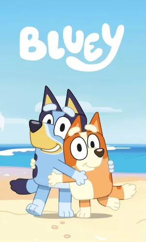 Bluey Beach Day polár takaró 100x150cm