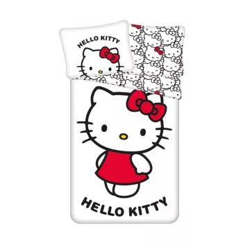 Hello Kitty White ágyneműhuzat 135×200cm, 80×80 cm