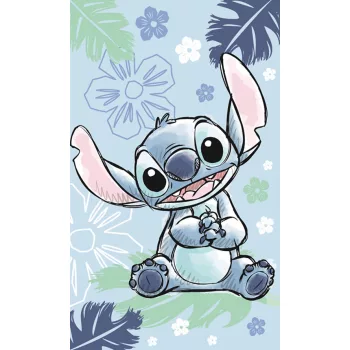   Disney Lilo és Stitch, a csillagkutya Ohana Blue kéztörlő, arctörlő, törölköző 30x50cm