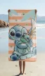 Disney Lilo és Stitch, A csillagkutya Tropical Hugs fürdőlepedő, strand törölköző 70x140cm