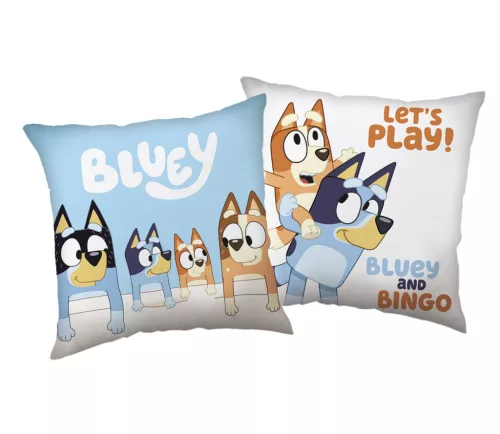 Bluey Let's PLay párna, díszpárna 40x40 cm