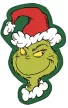 A Grincs Green Smile formapárna, díszpárna 36x23 cm