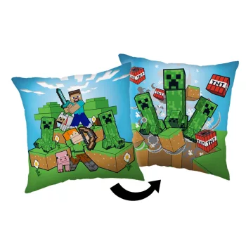 Minecraft Creeper Rush párna, díszpárna 40x40 cm
