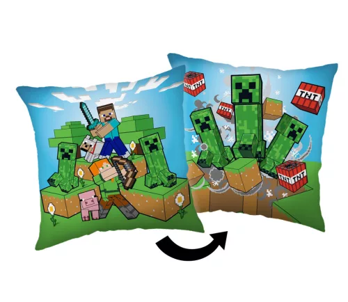 Minecraft Creeper Rush párna, díszpárna 40x40 cm
