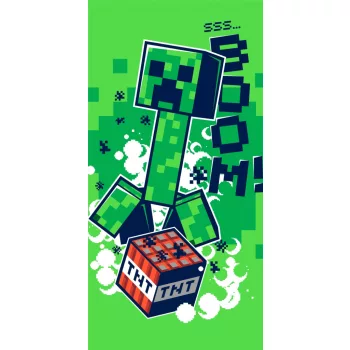 Minecraft Boom fürdőlepedő, strand törölköző 70x140cm