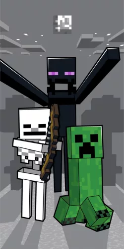 Minecraft Night fürdőlepedő, strand törölköző 70x140cm