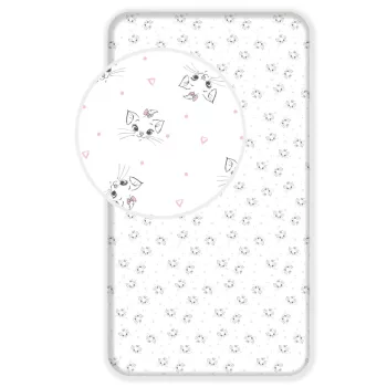 Disney Marie cica Dots gumis lepedő 90x200 cm