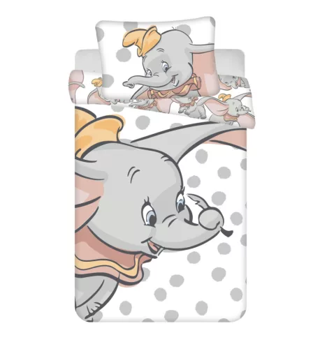 Disney Dumbo Dots gyerek, ovis ágyneműhuzat 100×135cm, 40×60 cm