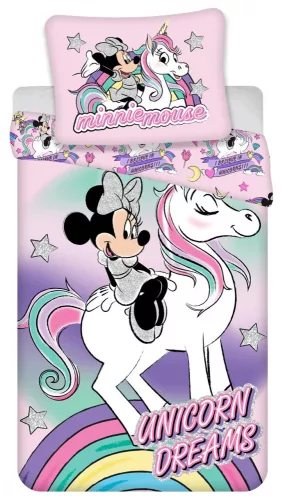 Disney Minnie Unicorn Dreams ágyneműhuzat 140×200cm, 50x70 cm