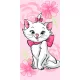 Disney Marie Pink Flower fürdőlepedő, strand törölköző  70*140cm
