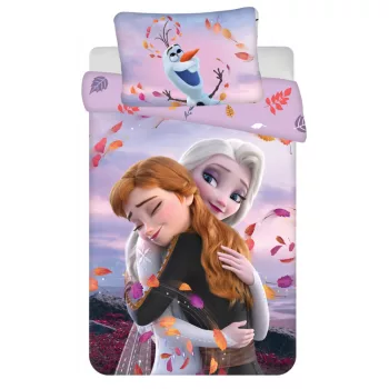   Disney Jégvarázs Purple Cloud gyerek, ovis ágyneműhuzat 100×135 cm, 40×60 cm
