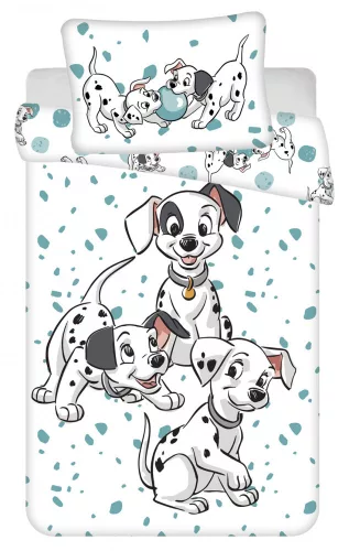 Disney 101 Kiskutya Blue Spots gyerek, ovis ágyneműhuzat 100×135cm, 40×60 cm