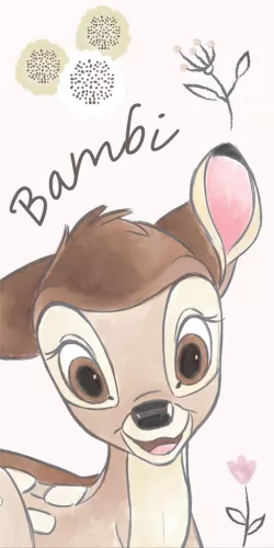 Disney Bambi Flower fürdőlepedő, strand törölköző 70x140cm
