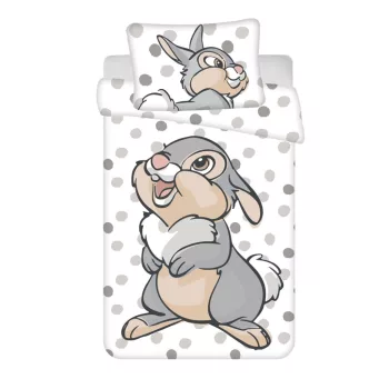   Disney Bambi Grey Dots gyerek, ovis ágyneműhuzat 100×135cm, 40×60 cm
