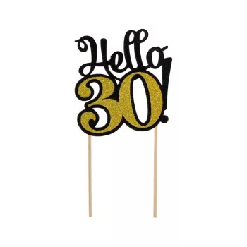 Hello 30 B&C torta dekoráció 19 cm