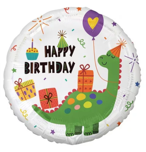 Dinoszaurusz Happy Birthday Dinosaur fólia lufi 36 cm
