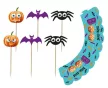 Halloween Boo díszítő pálca és muffin dísz 6 db-os