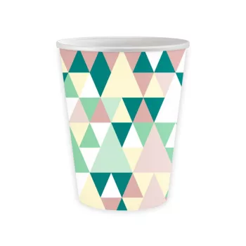 Színes Green Joy papír pohár 6 db-os 250 ml