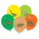 Dinoszaurusz Colorful léggömb, lufi 5 db-os 12 inch (30 cm)