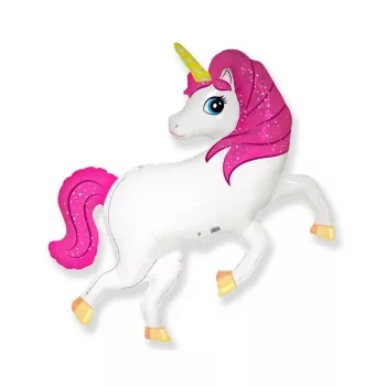 Unikornis Pink fólia lufi 36 cm (WP)