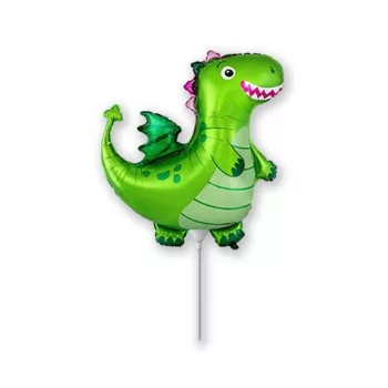 Sárkány Green fólia lufi 36 cm (WP)
