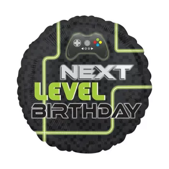 Happy Birthday Level Up fólia lufi 46 cm