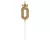 Arany Champagne Crown 0-ás számgyertya, tortagyertya 6 cm