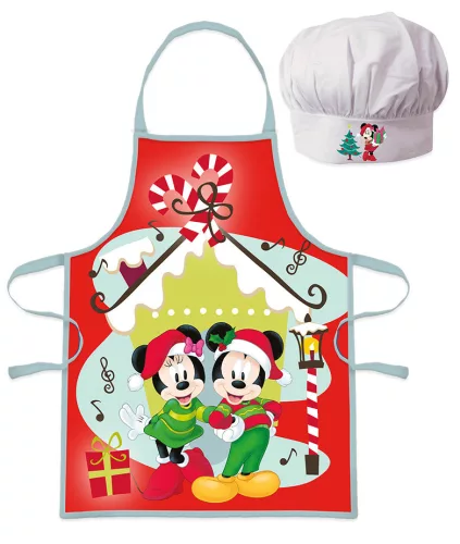 Disney Minnie and Mickey Karácsonyi gyerek kötény 2 darabos szett II. osztály