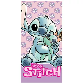   Disney Lilo és Stitch, A csillagkutya Snuggle fürdőlepedő, strand törölköző 70x140 cm (Fast Dry)