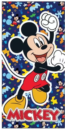 Disney Mickey Color Party fürdőlepedő, strand törölköző 70x140 cm (Fast Dry)