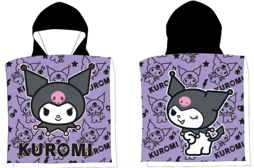 Hello Kitty Kuromi Chaos strand törölköző poncsó 50x100 cm (Fast Dry)